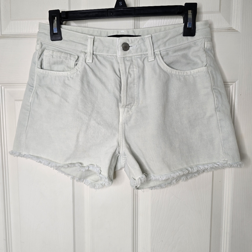 Women's Pastel Green Button‎ Front Jbrand Gracie Shorts M